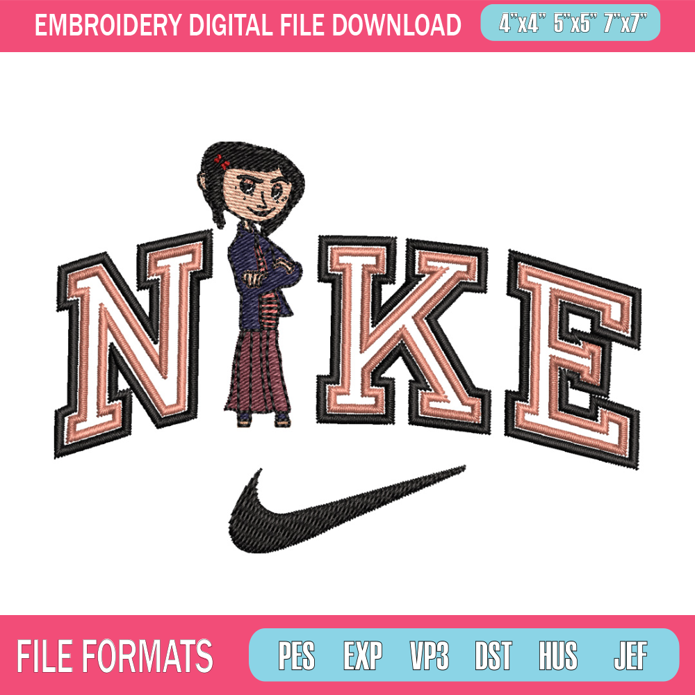 Nike china girl embroidery design, Girl embroidery, Nike design, Embroidery shirt, Embroidery file,Digital download.jpg