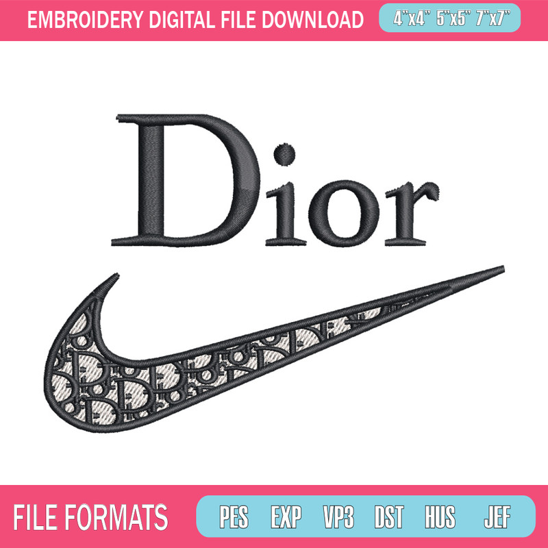 Nike dior embroidery design, Dior embroidery, Emb design, Embroidery shirt, Embroidery file, Digital download.jpg