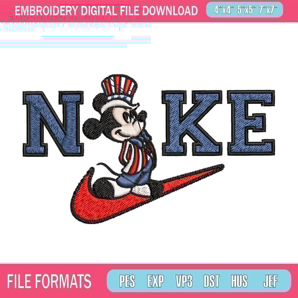 Nike mickey Embroidery Design, Brand Embroidery, Nike Embroidery, Embroidery File, Logo shirt, Digital download.jpg