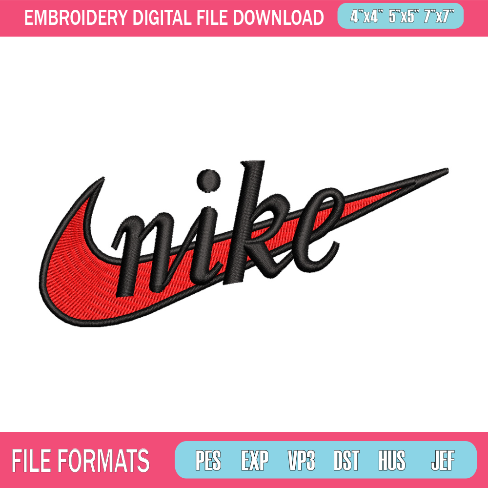 Nike red embroidery design, Nike embroidery, Nike design, Embroidery file,Embroidery shirt, Digital download.jpg