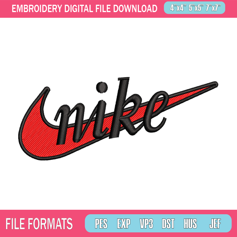 Nike red logo embroidery design, Nike embroidery, Nike design, Embroidery file,Embroidery shirt, Digital download.jpg