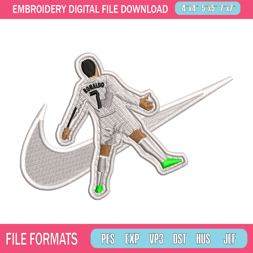 Nike ronaldo embroidery design, Ronaldo embroidery, Nike design, Embroidery shirt, Embroidery file, Digital download.jpg