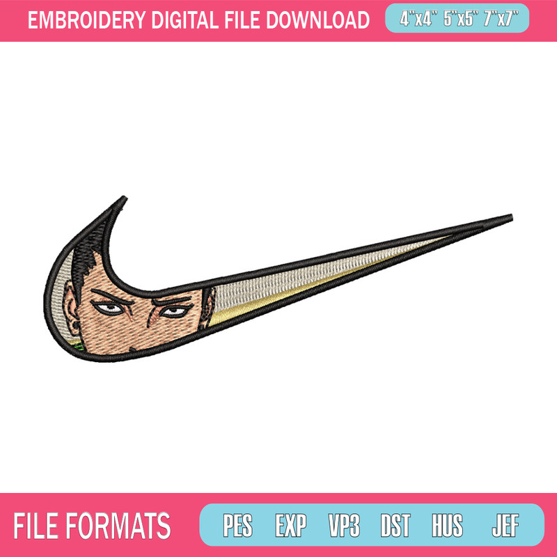 Nike shikamaru embroidery design, Naruto embroidery, Nike design, Embroidery shirt, Embroidery file, Digital download.jpg