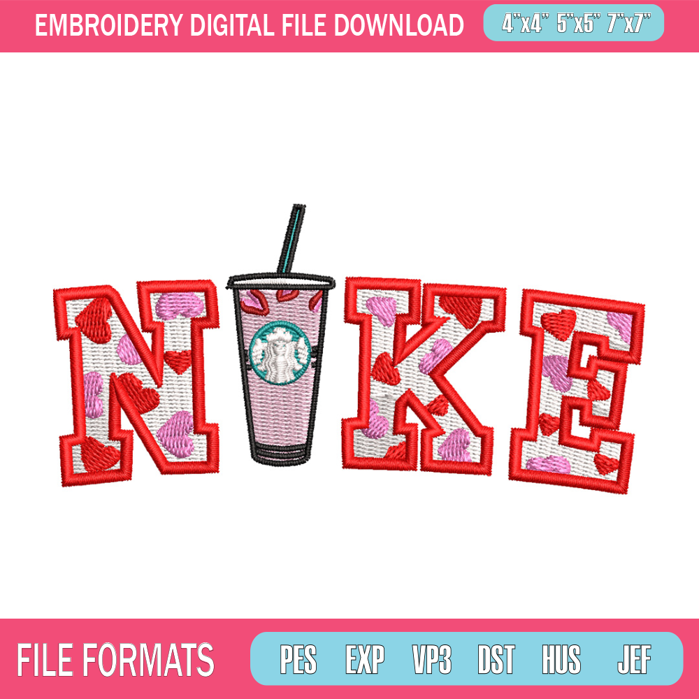 Nike starbuck embroidery design, Starbuck embroidery, Nike design, Embroidery shirt, Embroidery file,Digital download.jpg