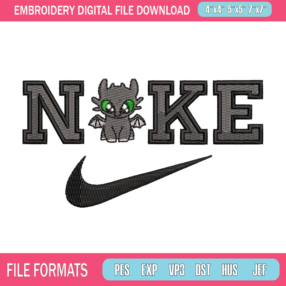 Nike x dragon embroidery design, Dragon embroidery, Nike design, Embroidery shirt, Embroidery file, Digital download.jpg