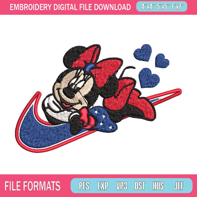 Nike x minnie Embroidery Design, Mickey Embroidery, Nike Embroidery, Embroidery File, Logo shirt, Digital download.jpg