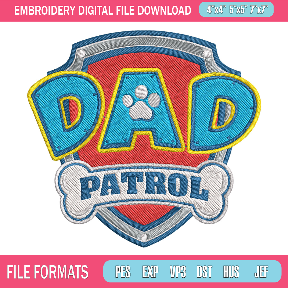 Paw Patrol logo Embroidery Design, Paw Patrol Embroidery, Embroidery File,Anime Embroidery, Anime shirt,Digital download.jpg