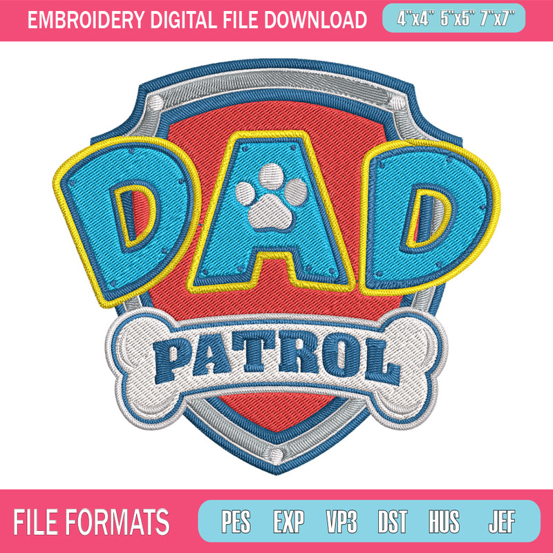 Paw Patrol logo Embroidery Design, Paw Patrol Embroidery, Embroidery File,Anime Embroidery, Anime shirt,Digital download.jpg