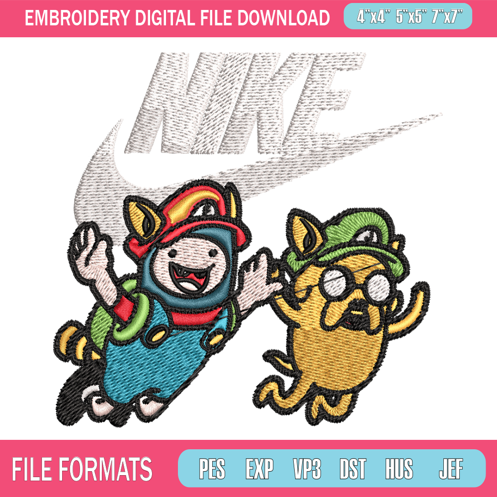 Pibby and finn Nike Embroidery design, cartoon Embroidery, Nike design, Embroidery file, logo shirt, Instant download..jpg