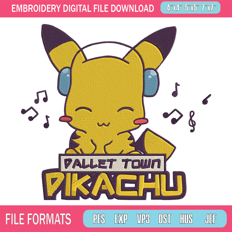 Pikachu cute Embroidery Design, Pokemon Embroidery, Embroidery File, Anime Embroidery, Anime shirt, Digital download.jpg