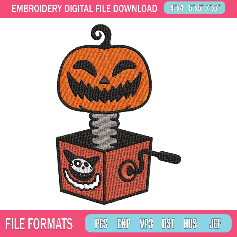 Pumpkin surprise Embroidery design, Pumpkin halloween Embroidery, halloween design, Embroidery File, Digital download..jpg