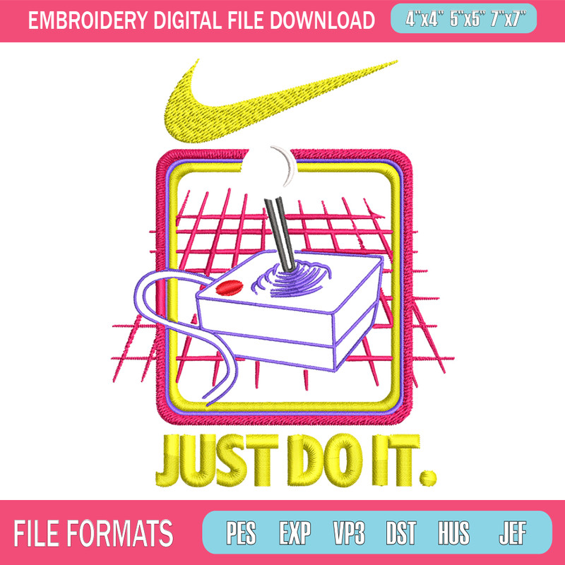 Retro nostalgia game Nike Embroidery design, logo Embroidery, Nike design, Embroidery file, logo shirt, Instant download.jpg