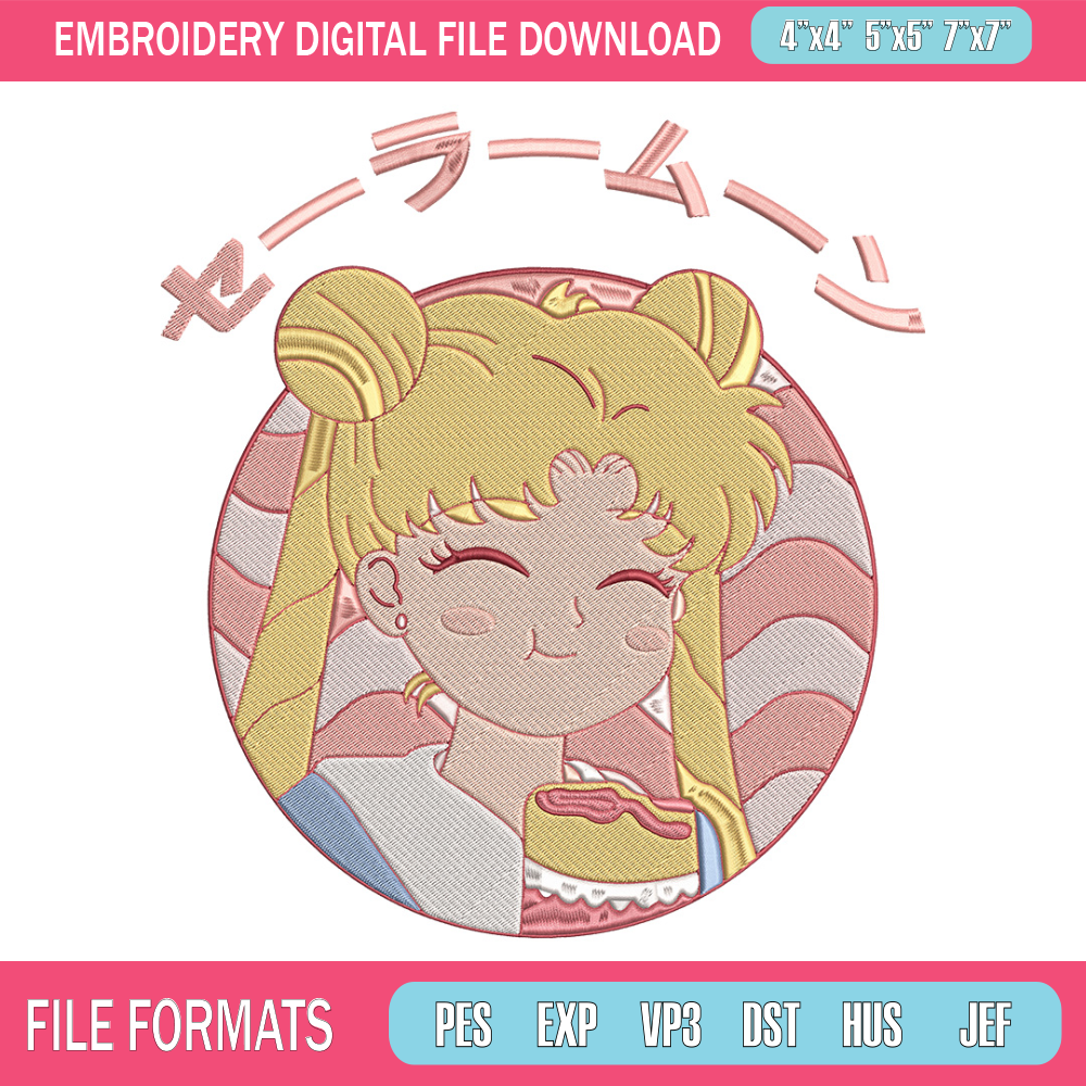 Sailor chibi Embroidery Design,Sailor moon Embroidery, Embroidery File, Anime Embroidery, Anime shirt, Digital download.jpg