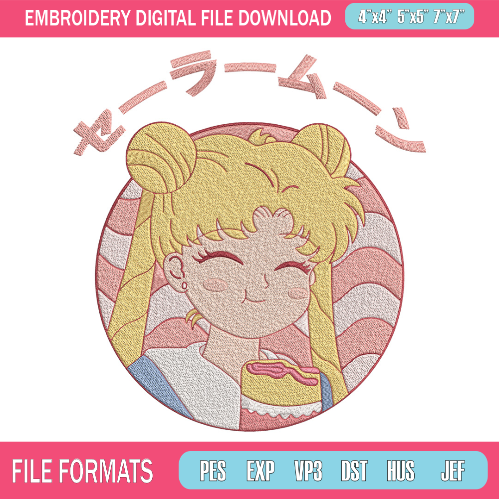 Sailor Moon cute Embroidery Design, Sailor Moon Embroidery,Embroidery File,Anime Embroidery,Anime shirt,Digital download.jpg