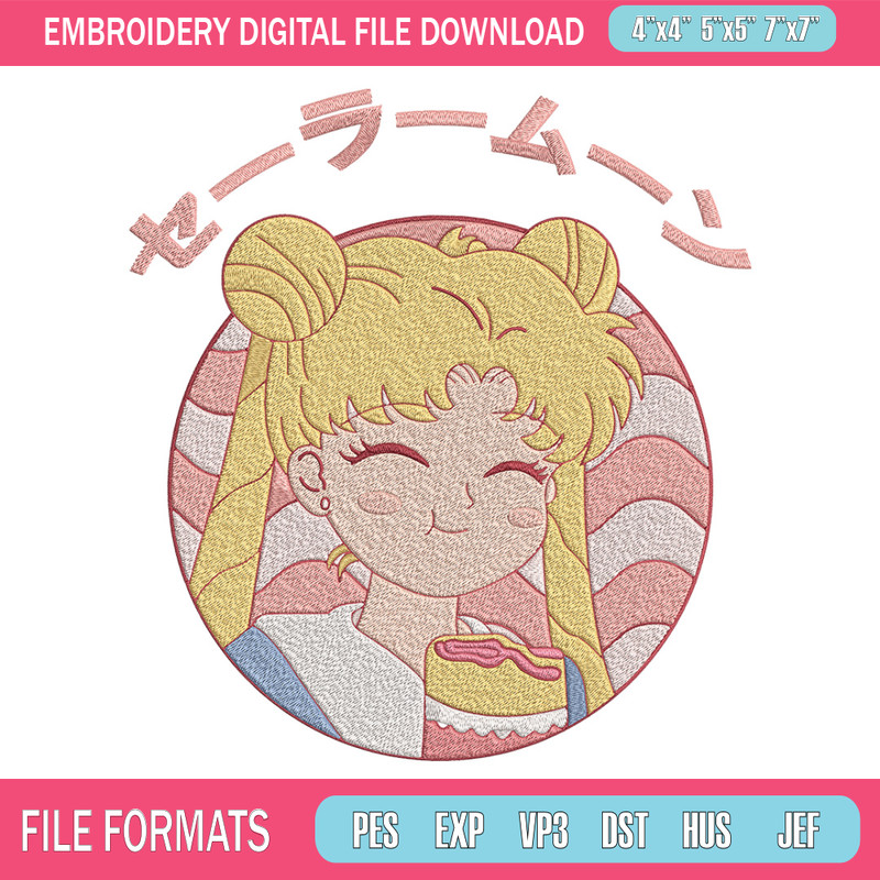 Sailor Moon cute Embroidery Design, Sailor Moon Embroidery,Embroidery File,Anime Embroidery,Anime shirt,Digital download.jpg