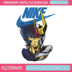 saint seiya nike embroidery design, saint seiya nike embroidery, nike design, embroidery file, instant download 1
