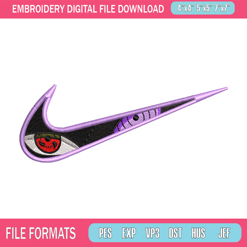 Sharingan Nike embroidery design, Naruto embroidery, Nike design, anime design, anime shirt, Digital download.jpg
