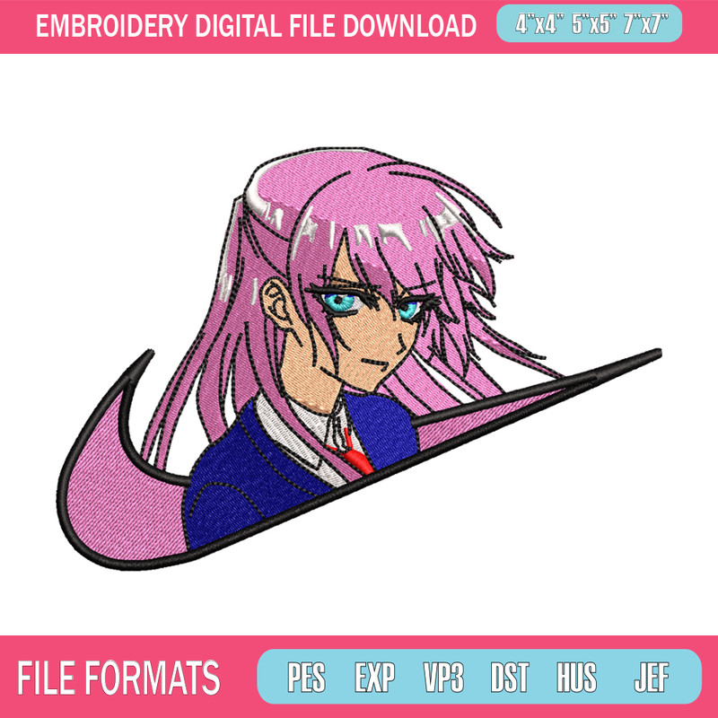 Shikimori san Nike embroidery design, Shikimori san embroidery, nike design, anime design, anime shirt, Digital download.jpg