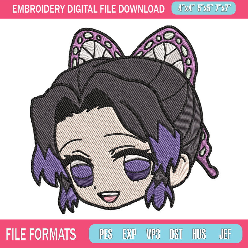 Shinobu sticker Embroidery Design, Demon slayer Embroidery, Embroidery File, Anime Embroidery, Digital download.jpg