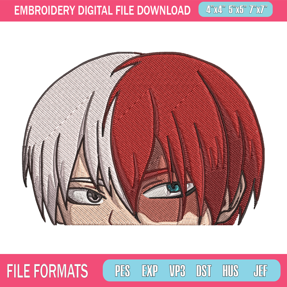 Shouto Peeker Embroidery Design, Mha Embroidery, Embroidery File, Anime Embroidery,Anime shirt, Digital download.jpg