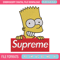 Simpson Supreme Embroidery design, Simpson Embroidery, cartoon design, Embroidery File, logo shirt, Instant download. 1.jpg