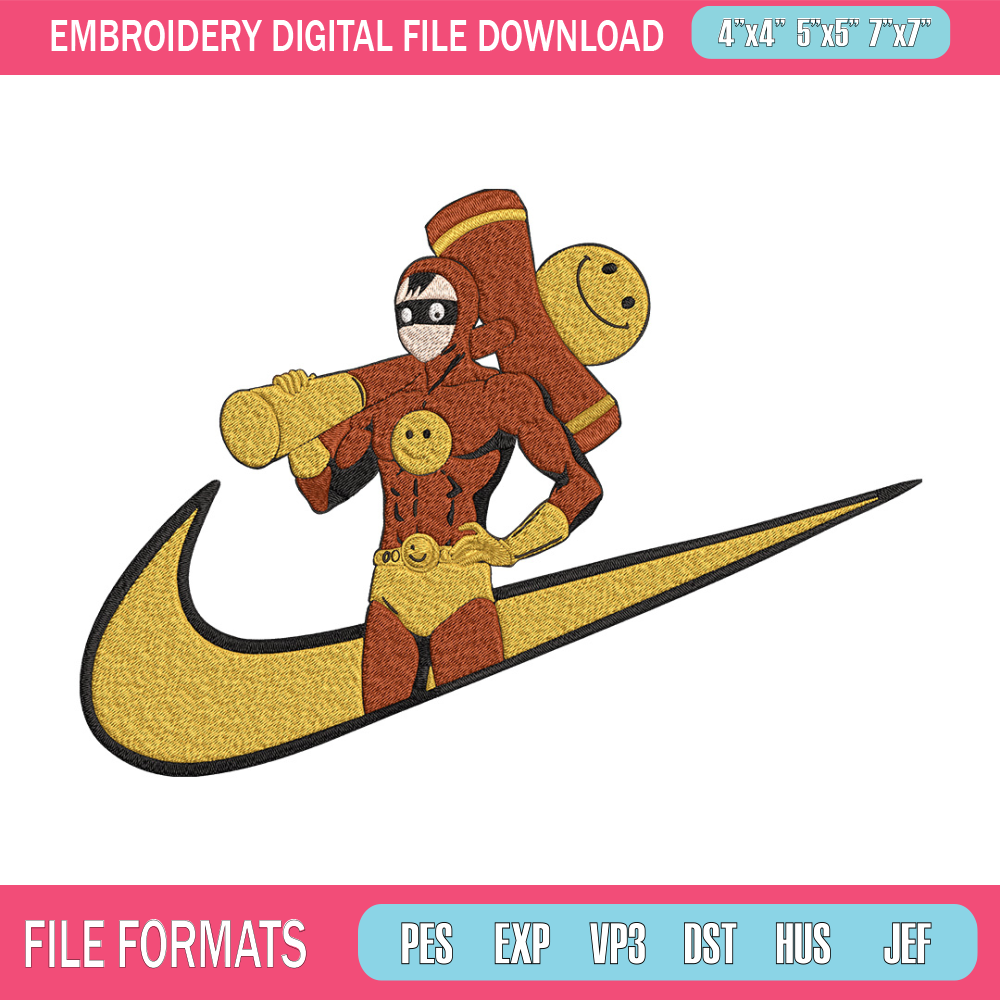 Smile Man nike Embroidery Design, One punch man Embroidery, Embroidery File,Nike Embroidery,Anime shirt,Digital download.jpg