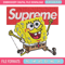 Spongebob Squarepants Supreme Embroidery design, Spongebob Embroidery, cartoon design, Embroidery File, Digital download 1.jpg