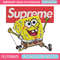 Spongebob Squarepants Supreme Embroidery design, Spongebob Embroidery, cartoon design, Embroidery File, Digital download.jpg