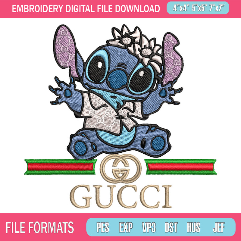 Stitch baby gucci Embroidery Design, Gucci Embroidery, Embroidery File, Logo shirt, Sport Embroidery, Digital download..jpg