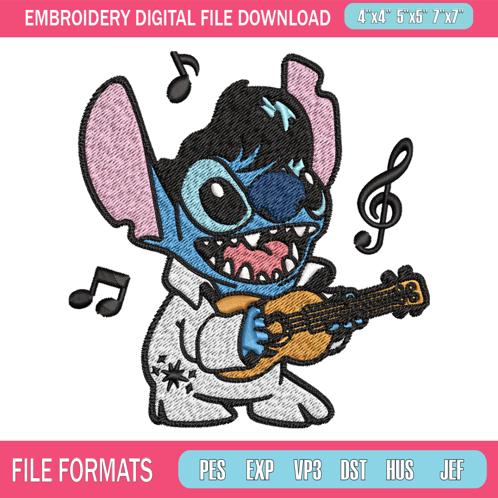 Stitch Elvis Gifts Embroidery design, Stitch Elvis Gifts Embroidery, cartoon design, Embroidery File, Digital download. 1.jpg