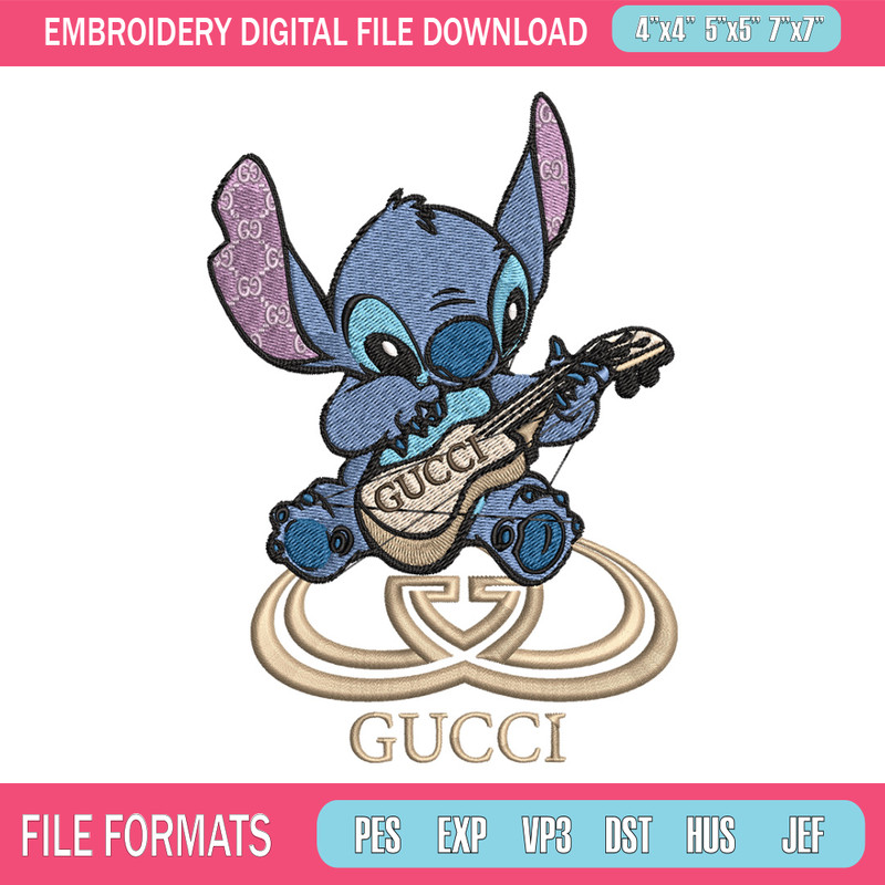 Stitch gucci Embroidery Design, Gucci Embroidery, Embroidery File, Logo shirt, Sport Embroidery, Digital download 1.jpg