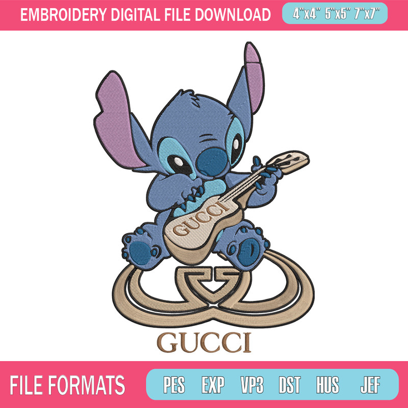 Stitch x gucci Embroidery Design, Gucci Embroidery, Embroidery File, Gucci Embroidery, Anime shirt, Digital download.jpg
