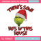 There's Some Grinch In This House Christmas Embroidery design, Grinch Embroidery, Grinch design, Instant download..jpg