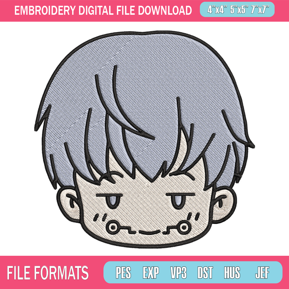 Toge chibi Embroidery Design, Jujutsu Embroidery, Embroidery File, Anime Embroidery, Anime shirt, Digital download.jpg