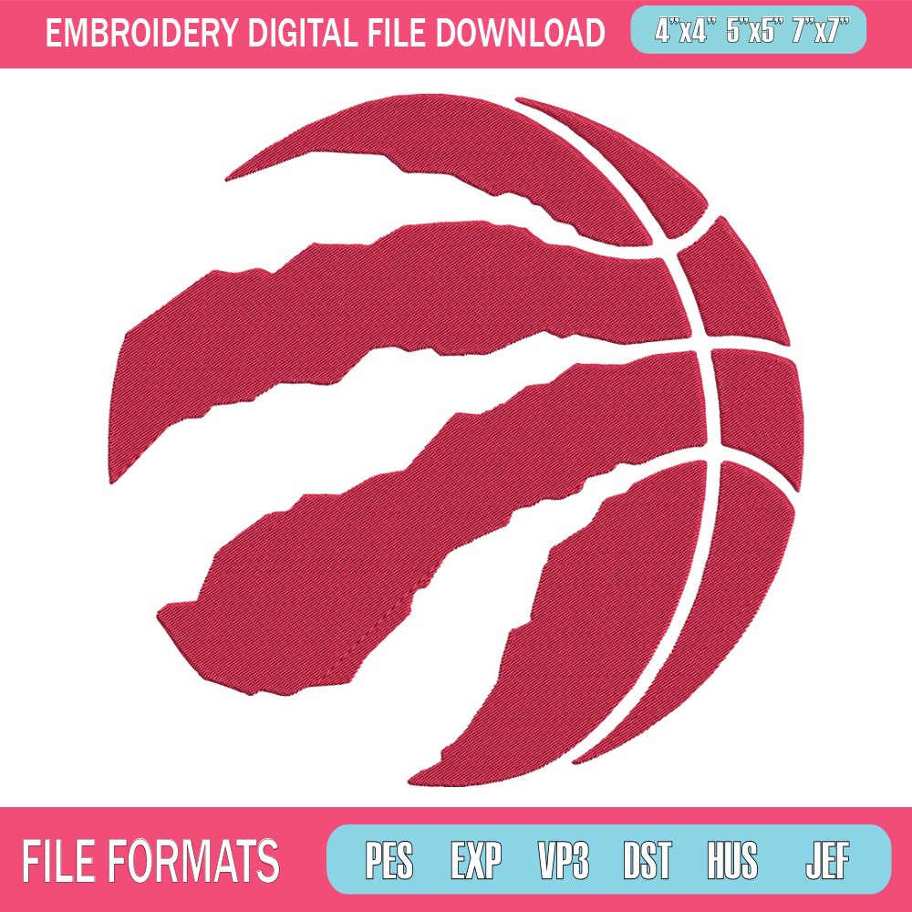 Toronto Raptors logo embroidery design, NBA embroidery, Sport embroidery, Embroidery design, Logo sport embroidery.jpg