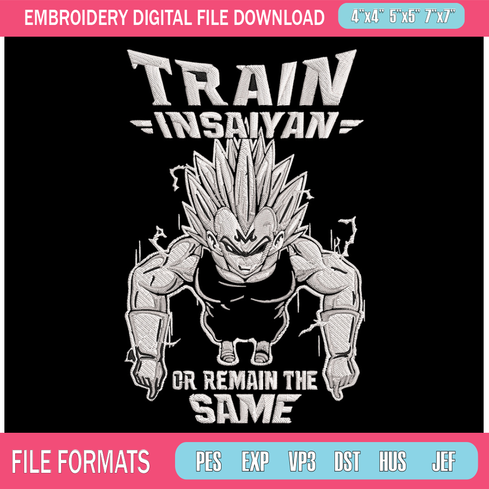 Train in saiyan Embroidery Design, Dragonball Embroidery,Embroidery File, Anime Embroidery, Anime shirt,Digital download.jpg