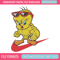 Tweety nike Embroidery Design, Tweety Embroidery, Embroidery File, Nike Embroidery, Anime shirt, Digital download.jpg