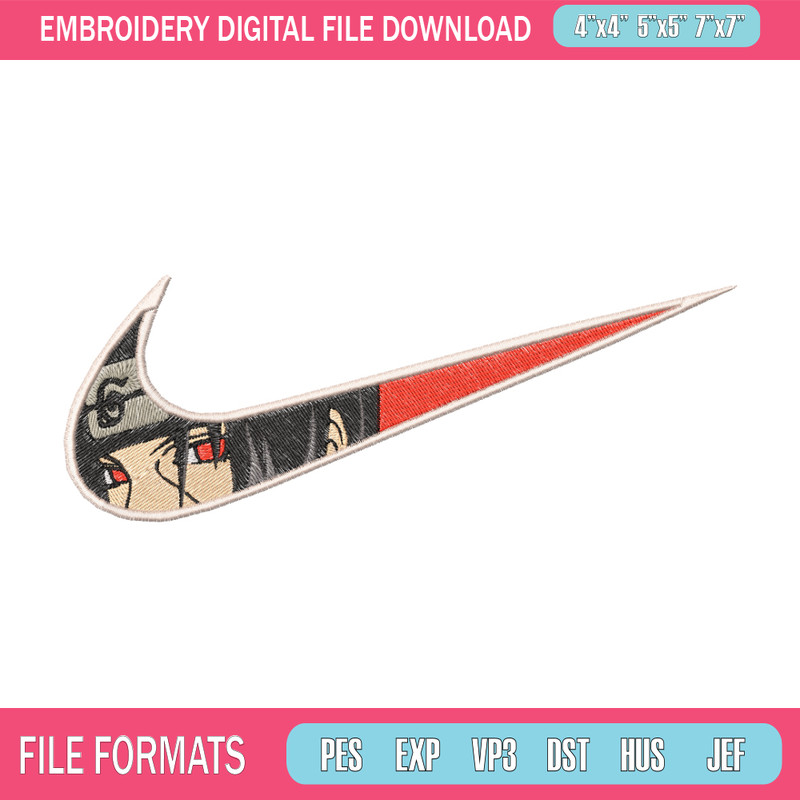 Uchiha Itachi Nike embroidery design, Naruto embroidery, nike design, anime design, anime shirt, Digital download 1.jpg