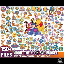 157 files winnie the pooh bundle svg design