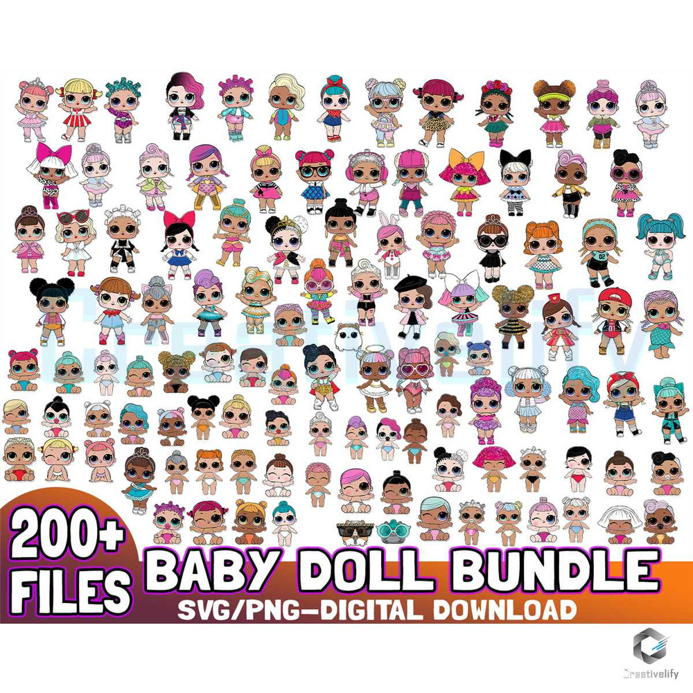 200 Files Baby Doll Bundle SVG Digital Download.jpg