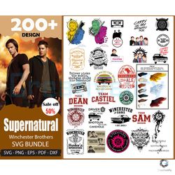 200 supernatural winchester brothers svg bundle