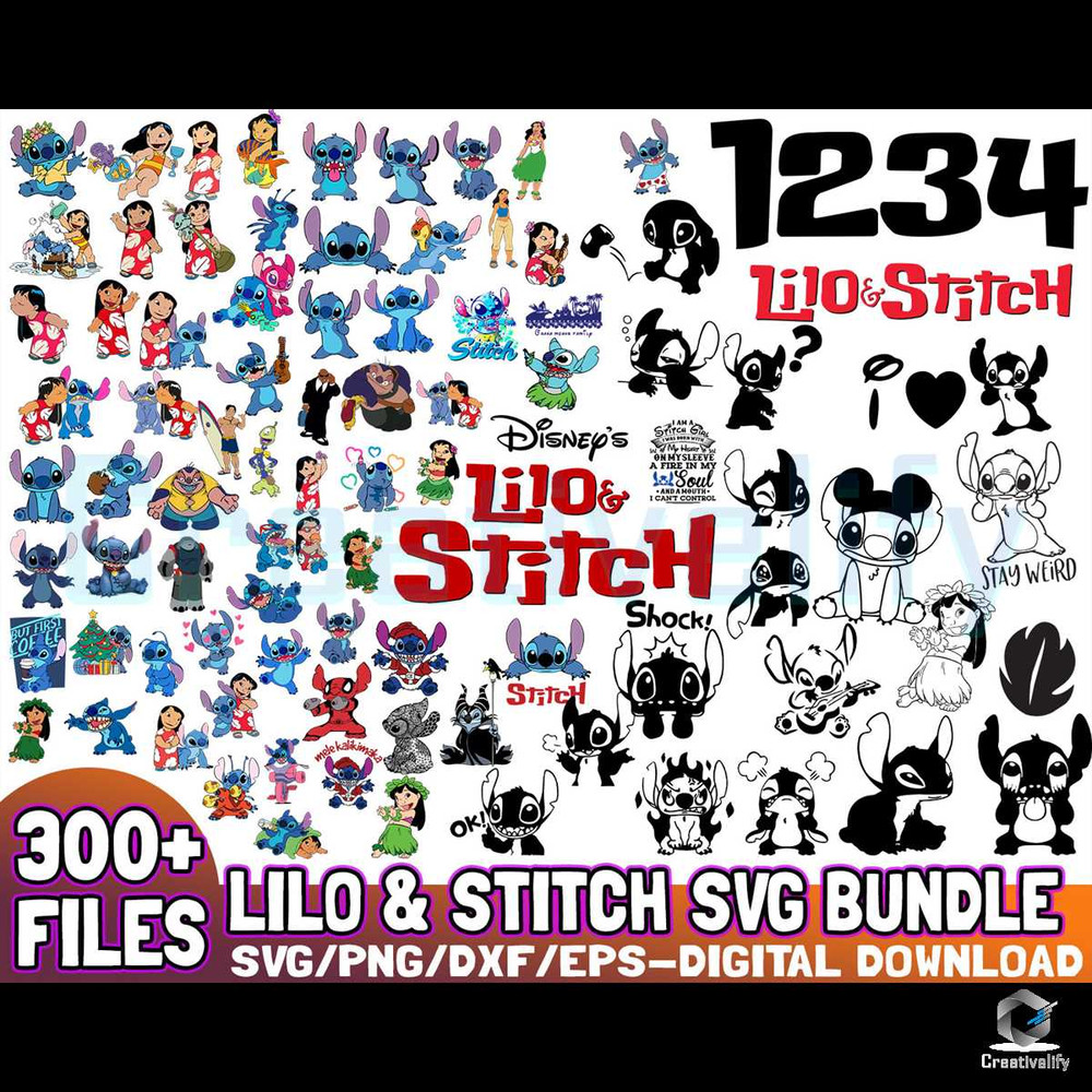 300 Files Disney Lilo And Stitch SVG Bundle Design.jpg