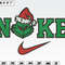 Christmas Nike Grinch Face Embroidery Designs, Machine Embroidery Files, Christmas Embroidery Files.png
