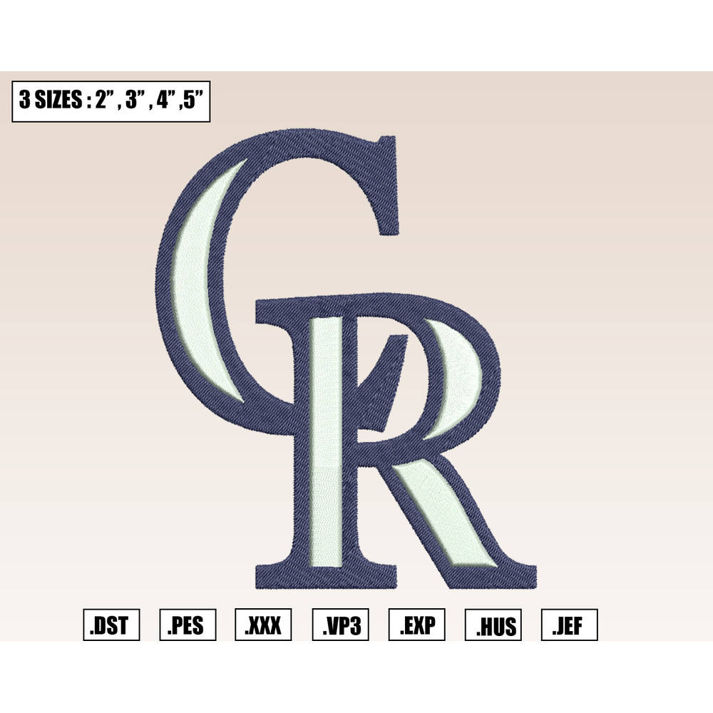 Colorado Rockies Embroidery Designs, MLB Logo Embroidery Files, Machine Embroidery Design File, Digital Download.png