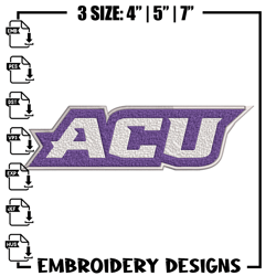 Abilene Christian logo embroidery design, NCAA embroidery, Sport embroidery, logo sport embroidery, 9