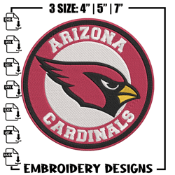Arizona Cardinals Coins embroidery design, Cardinals embroidery, NFL embroidery, sport embroidery, e104