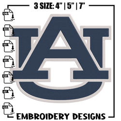 Auburn University logo embroidery design, NCAA embroidery,Sport embroidery,Logo sport embroidery,Emb200