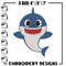 Baby Shark Embroidery Design, Shark Embroidery, Embroidery File, Embroidery design, Digital download..jpg