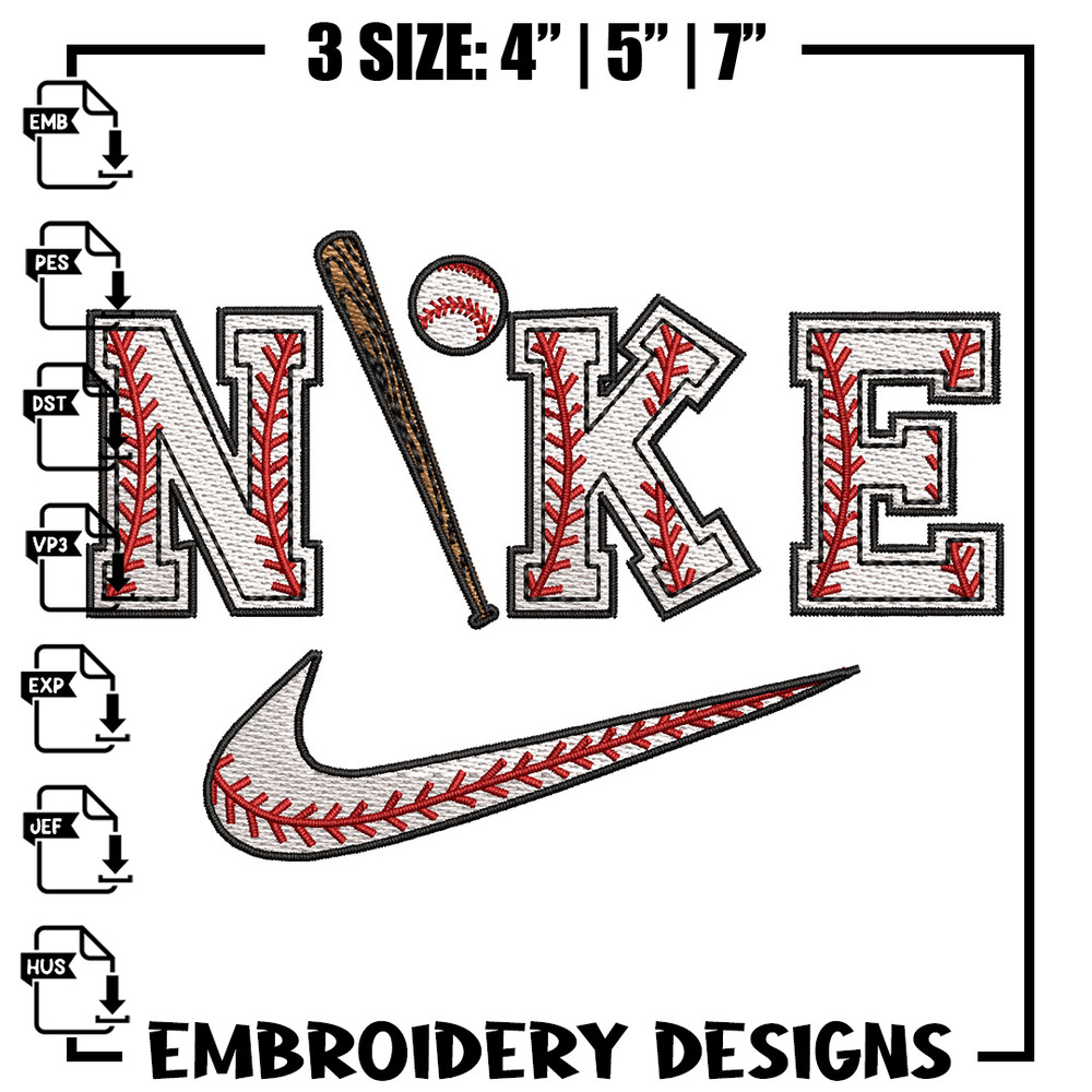 Baseball x nike embroidery design, Baseball embroidery, Nike design, Embroidery shirt, Embroidery file, Digital download.jpg