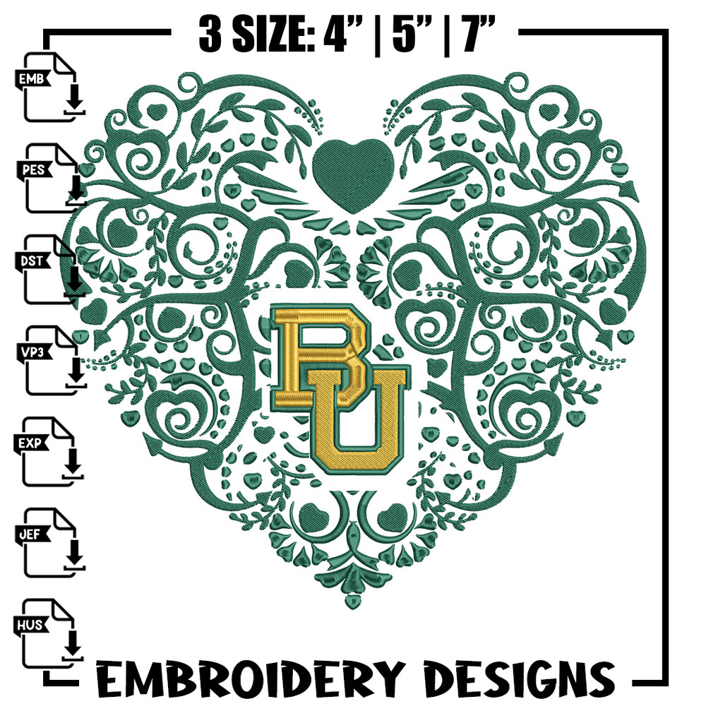 Baylor Bears heart embroidery design, Sport embroidery, logo sport embroidery, Embroidery design,NCAA embroidery.jpg